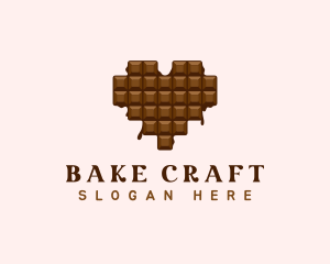 Sweet Chocolate Heart logo design