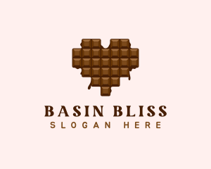 Sweet Chocolate Heart logo design