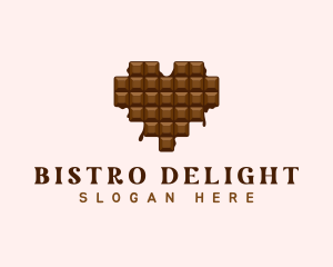 Sweet Chocolate Heart logo design