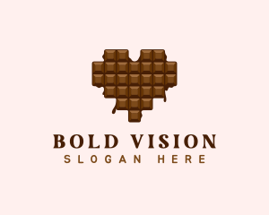 Sweet Chocolate Heart logo design