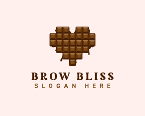 Sweet Chocolate Heart logo design