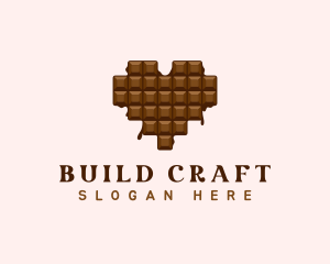 Sweet Chocolate Heart logo design