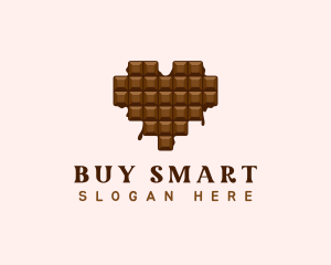 Sweet Chocolate Heart logo design