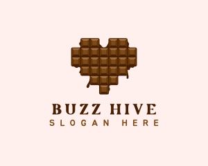 Sweet Chocolate Heart logo design