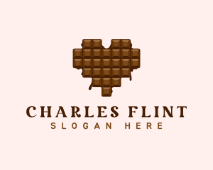 Sweet Chocolate Heart logo design