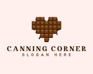 Sweet Chocolate Heart logo design