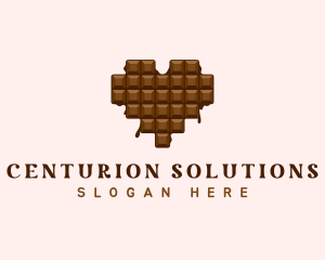 Sweet Chocolate Heart logo design