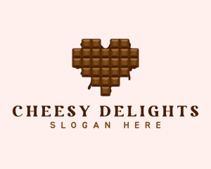 Sweet Chocolate Heart logo design