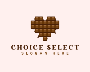 Sweet Chocolate Heart logo design