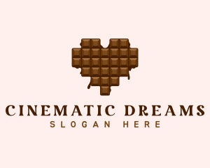 Sweet Chocolate Heart logo design