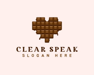 Sweet Chocolate Heart logo design