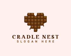 Sweet Chocolate Heart logo design