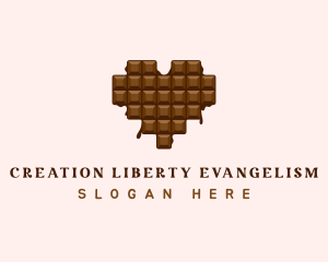 Sweet Chocolate Heart logo design