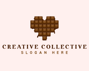 Sweet Chocolate Heart logo design