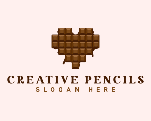 Sweet Chocolate Heart logo design