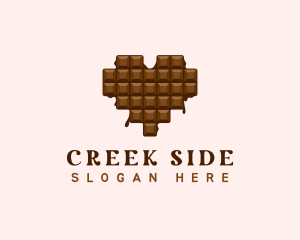 Sweet Chocolate Heart logo design