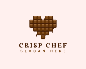 Sweet Chocolate Heart logo design