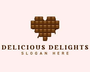 Sweet Chocolate Heart logo design