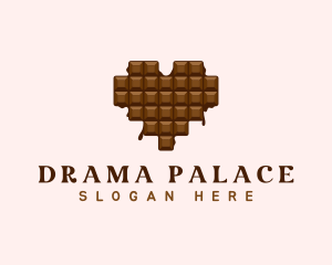 Sweet Chocolate Heart logo design