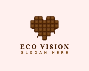 Sweet Chocolate Heart logo design