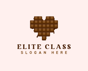 Sweet Chocolate Heart logo design