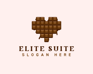 Sweet Chocolate Heart logo design