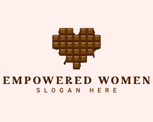 Sweet Chocolate Heart logo design