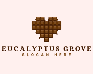 Sweet Chocolate Heart logo design