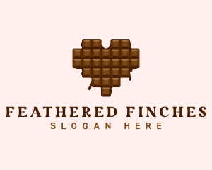 Sweet Chocolate Heart logo design