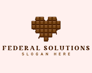 Sweet Chocolate Heart logo design