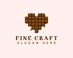 Sweet Chocolate Heart logo design