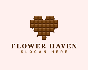 Sweet Chocolate Heart logo design