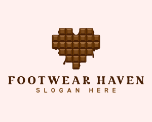 Sweet Chocolate Heart logo design