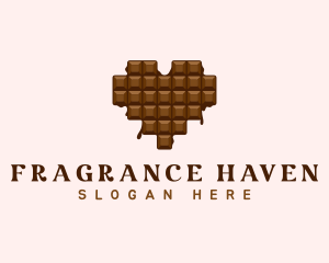 Sweet Chocolate Heart logo design