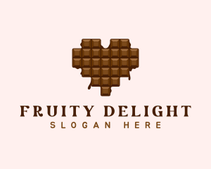 Sweet Chocolate Heart logo design