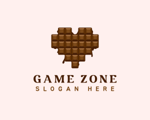 Sweet Chocolate Heart logo design