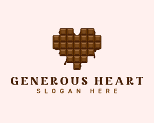 Sweet Chocolate Heart logo design