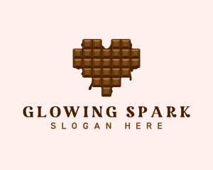 Sweet Chocolate Heart logo design