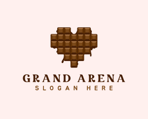 Sweet Chocolate Heart logo design