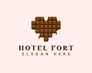 Sweet Chocolate Heart logo design