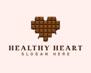 Sweet Chocolate Heart logo design