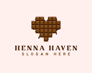 Sweet Chocolate Heart logo design