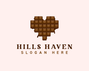 Sweet Chocolate Heart logo design