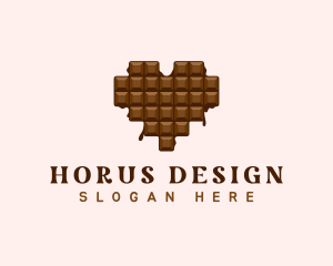 Sweet Chocolate Heart logo design