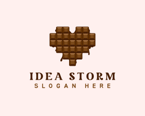 Sweet Chocolate Heart logo design