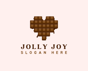 Sweet Chocolate Heart logo design