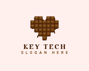 Sweet Chocolate Heart logo design