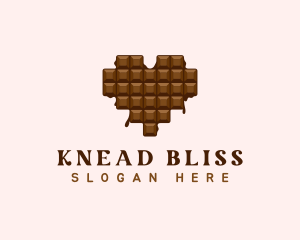 Sweet Chocolate Heart logo design