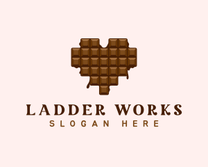 Sweet Chocolate Heart logo design