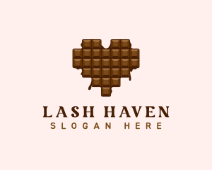 Sweet Chocolate Heart logo design